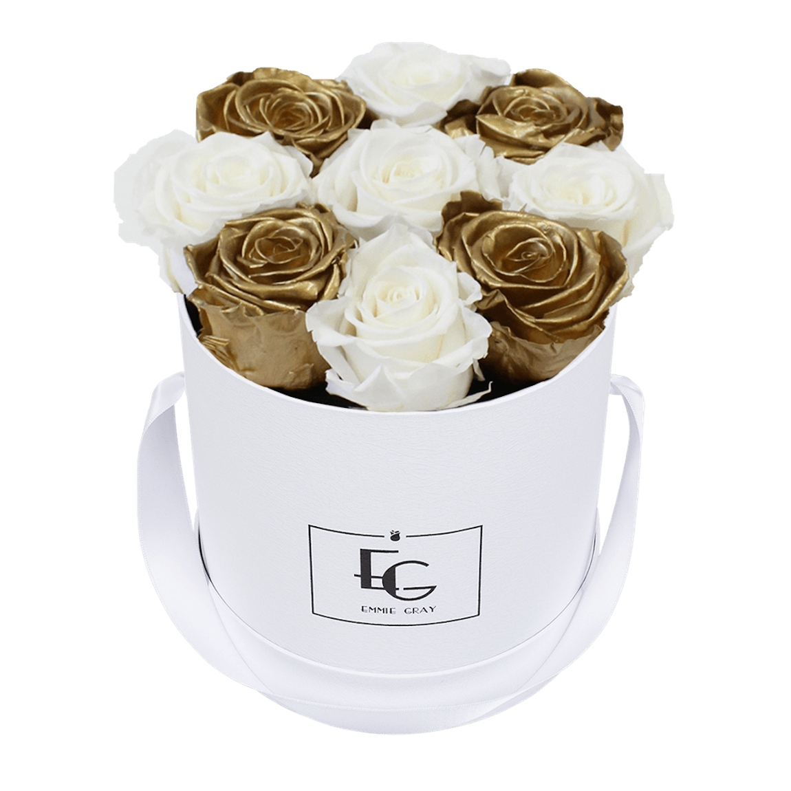 MIX INFINITY ROSEBOX | PURE WHITE & GOLD | S