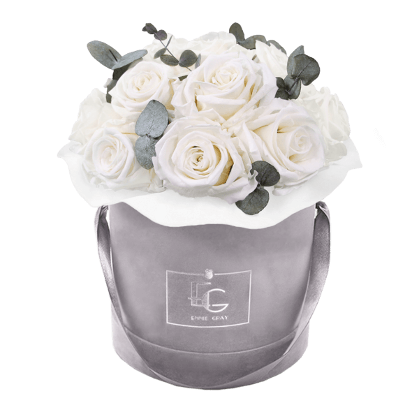 Splendid Eucalyptus Infinity Rosebox | Pure White | S