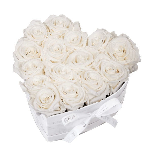 Classic Infinity Rosebox | Pure White | M