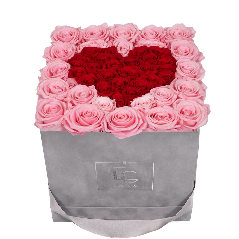 HEART SYMBOL INFINITY ROSEBOX | BRIDAL PINK & VIBRANT RED | M HEART SYMBOL INFINITY ROSEBOX | BRIDAL PINK & VIBRANT RED | M