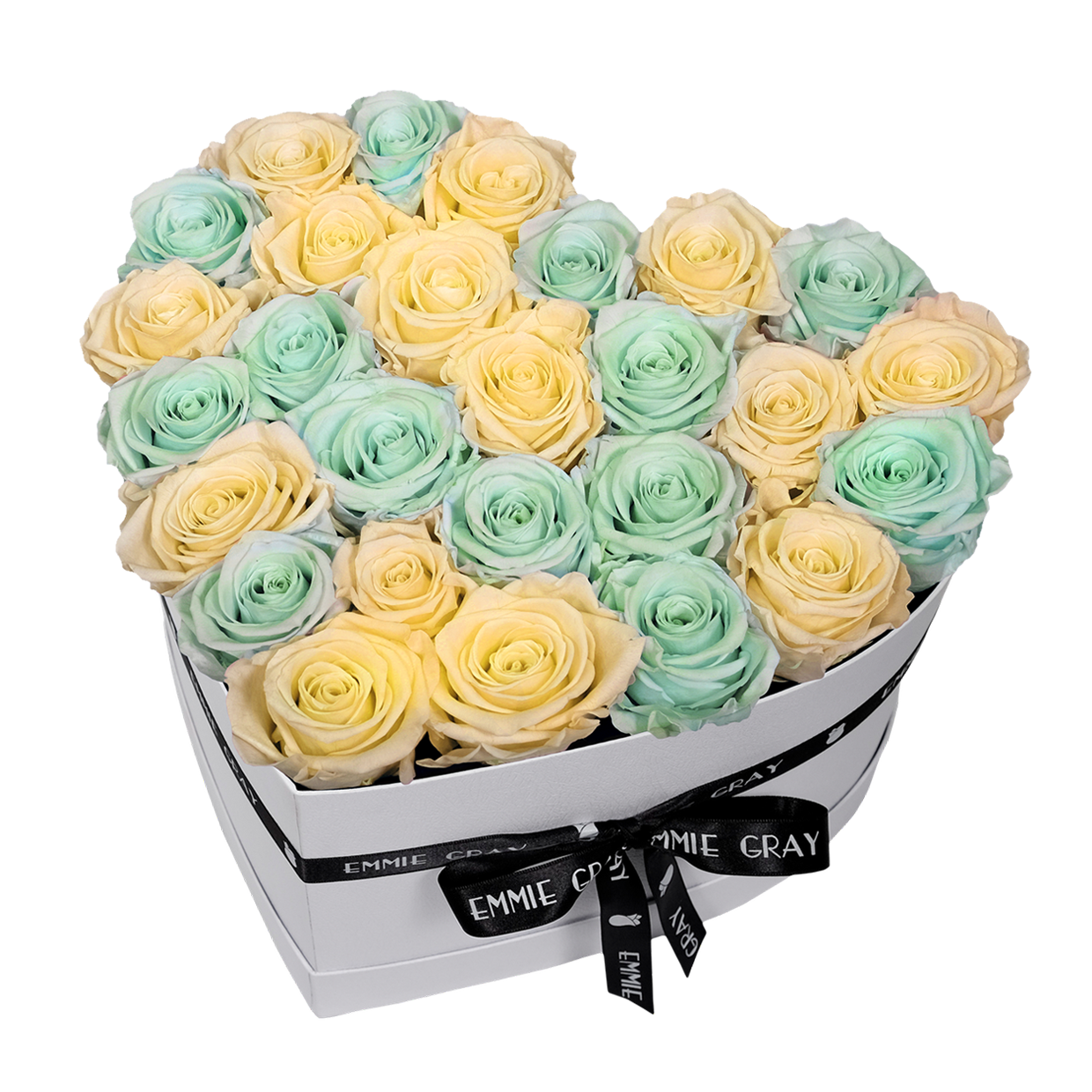 MIX INFINITY ROSEBOX | CHAMPAGNE & MINTY GREEN | L