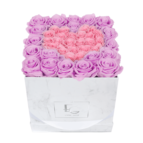 Heart Symbol Infinity Rosebox | Baby Lilli & Bridal Pink | M
