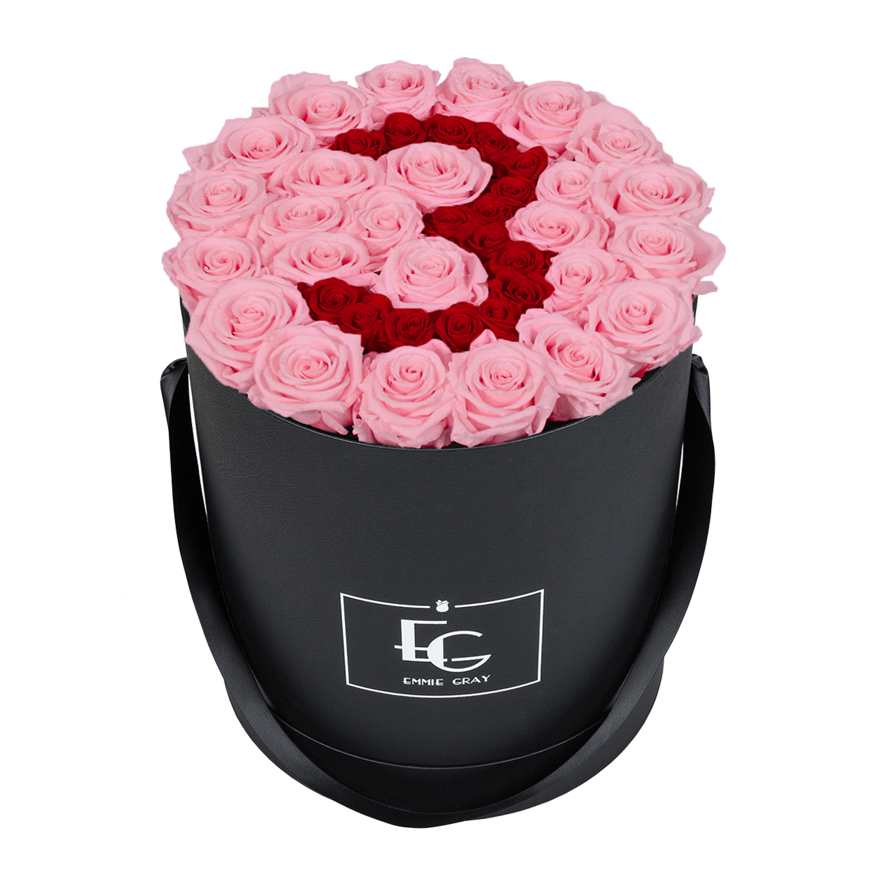 NUMBER INFINITY ROSEBOX | BRIDAL PINK & VIBRANT RED | L
