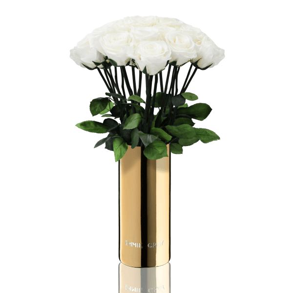 Classic Vase Set | Pure White | 15 ROSES