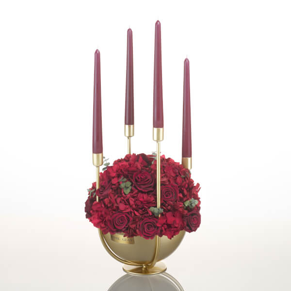 Premium Candle Bowl Infinity | Burgundy | L