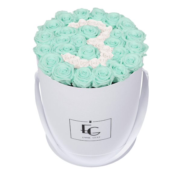 NUMBER INFINITY ROSEBOX | MINTY GREEN & PURE WHITE | L