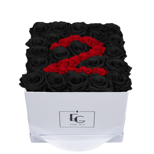 NUMBER INFINITY ROSEBOX | BLACK BEAUTY & VIBRANT RED | M