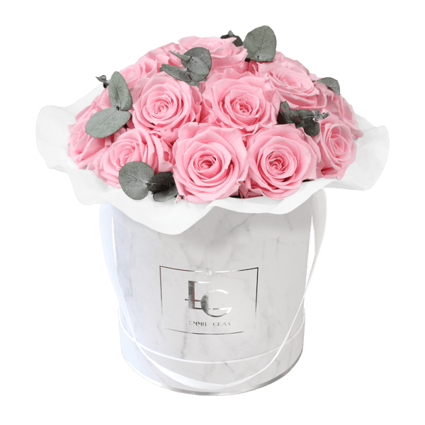 Splendid Eucalyptus Infinity Rosebox | Bridal Pink | M