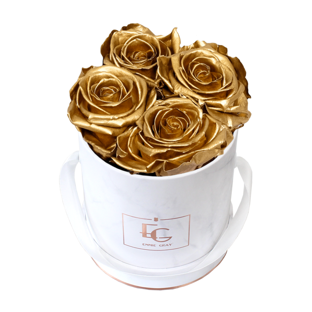 Classic Infinity Rosebox | Gold | XS