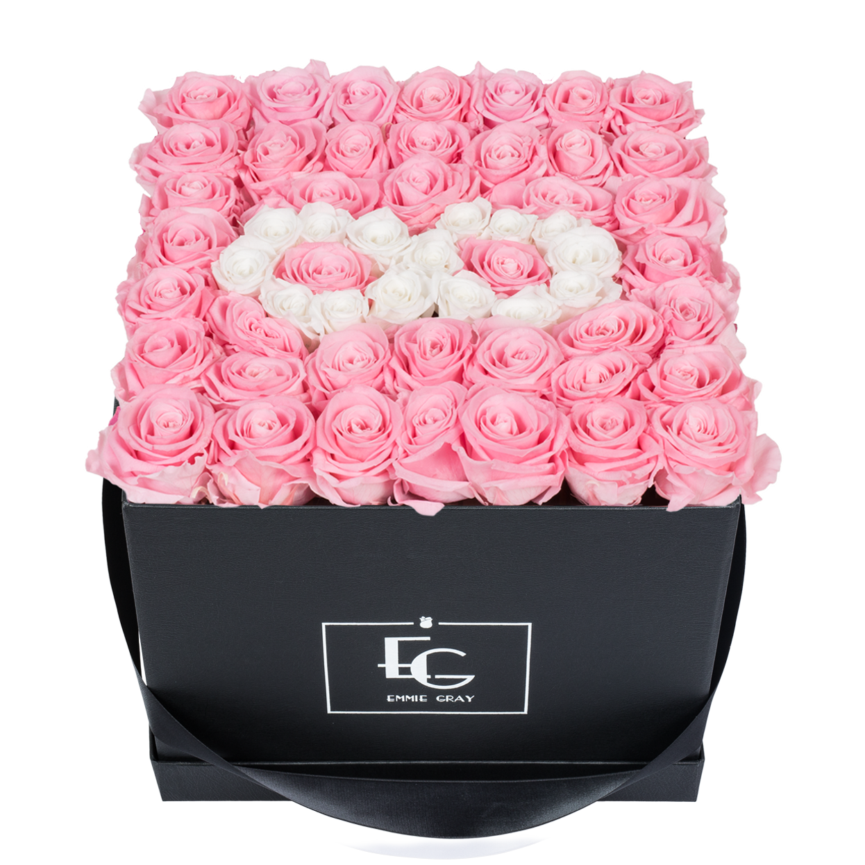 INFINITY SYMBOL INFINITY ROSEBOX | BRIDAL PINK & PURE WHITE | L