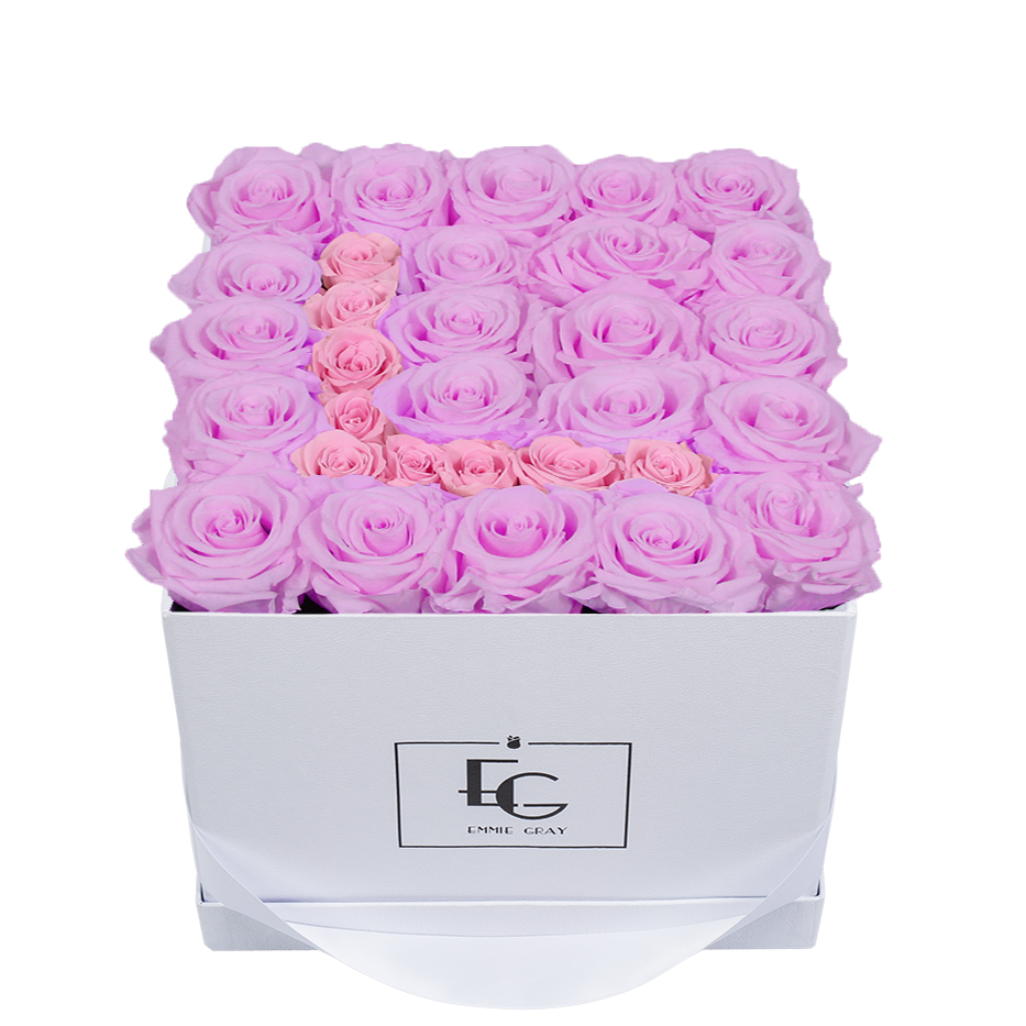 LETTER INFINITY ROSEBOX | BABY LILLI & BRIDAL PINK | M LETTER INFINITY ROSEBOX | BABY LILLI & BRIDAL PINK | M