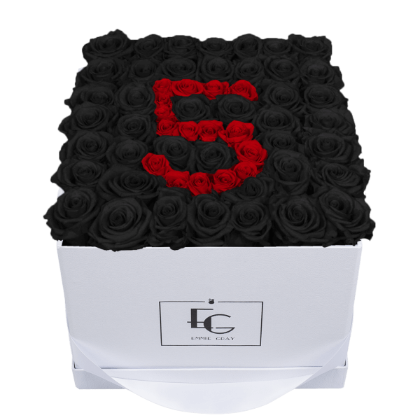 NUMBER INFINITY ROSEBOX | BLACK BEAUTY & VIBRANT RED | L