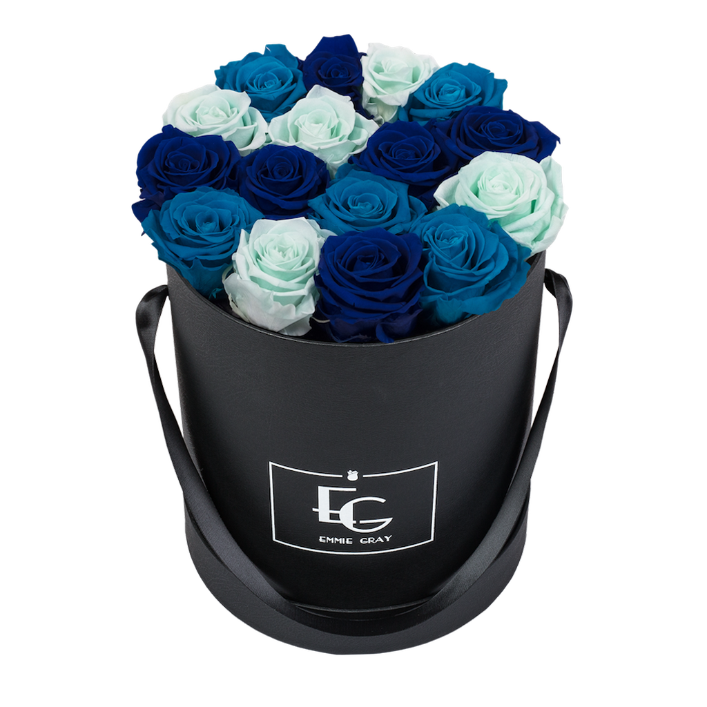 MIX INFINITY ROSEBOX | MINTY GREEN, AQUAMARINE & OCEAN BLUE | M