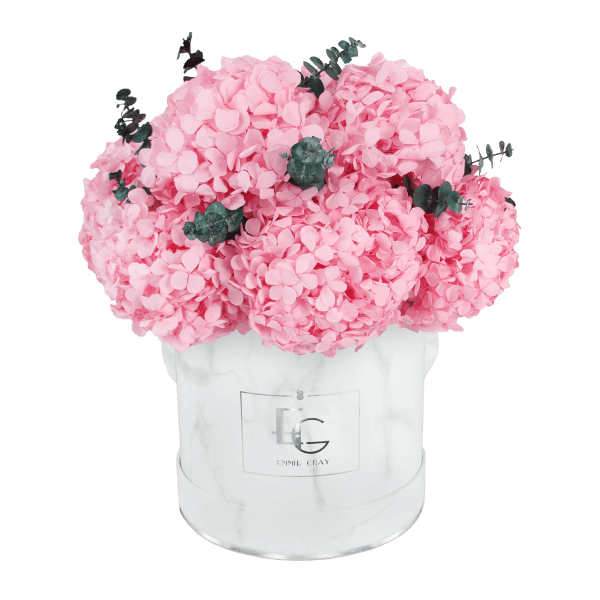 Signature Hydrangea Infinity Rosebox | Bridal Pink | M