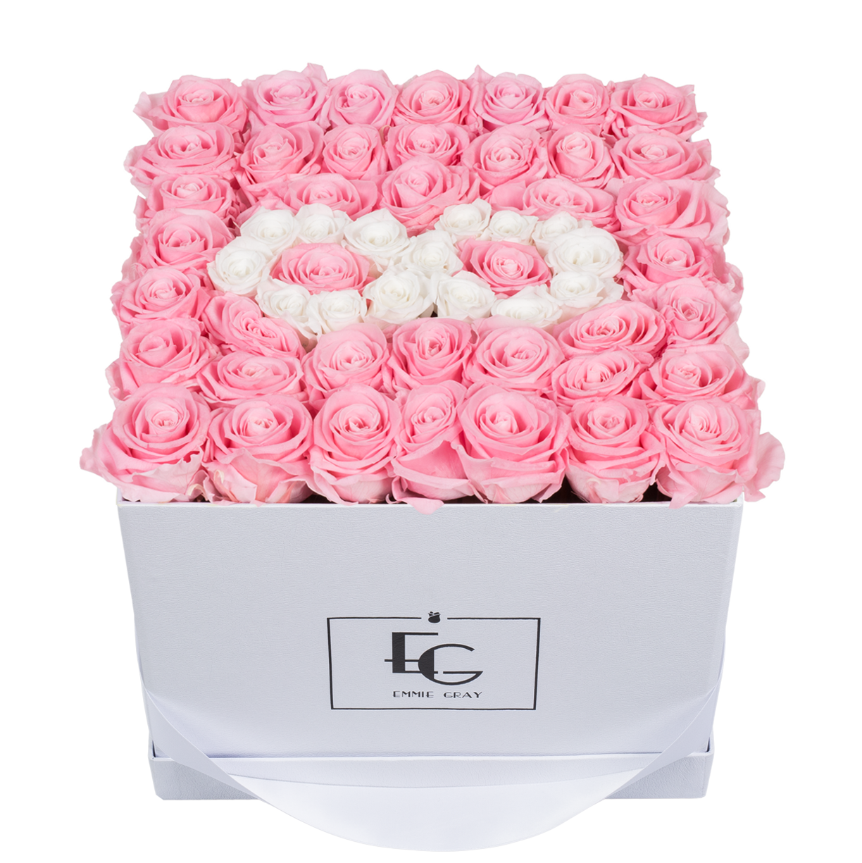 INFINITY SYMBOL INFINITY ROSEBOX | BRIDAL PINK & PURE WHITE | L