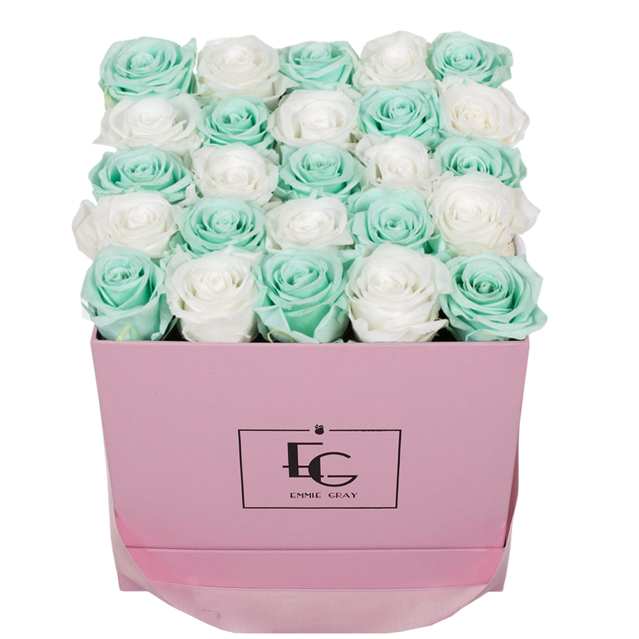 MIX INFINITY ROSEBOX | MINTY GREEN & PURE WHITE | M