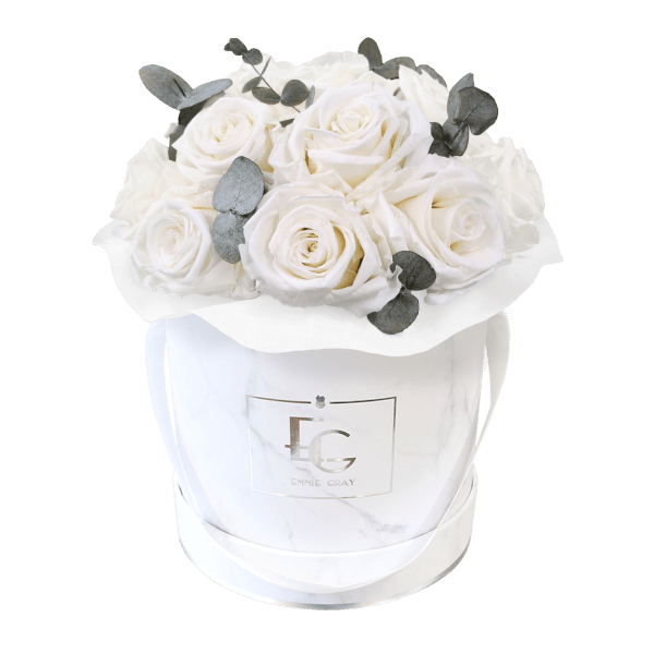 Splendid Eucalyptus Infinity Rosebox | Pure White | S