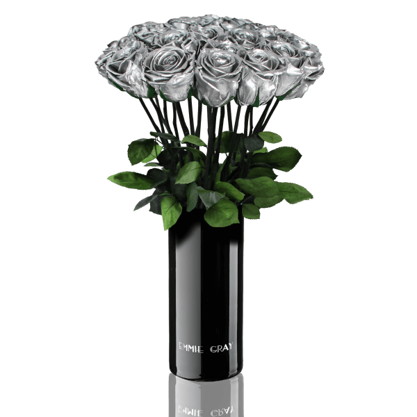 Classic Vase Set | Silver | 15 ROSES