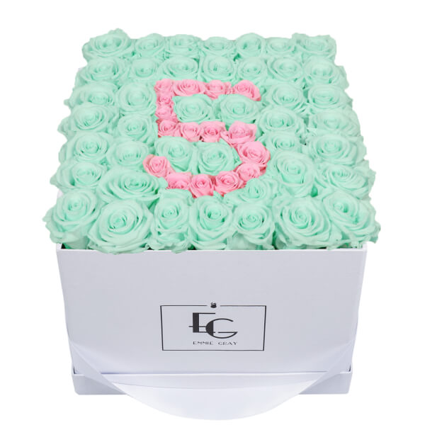 NUMBER INFINITY ROSEBOX | MINTY GREEN & BRIDAL PINK | L