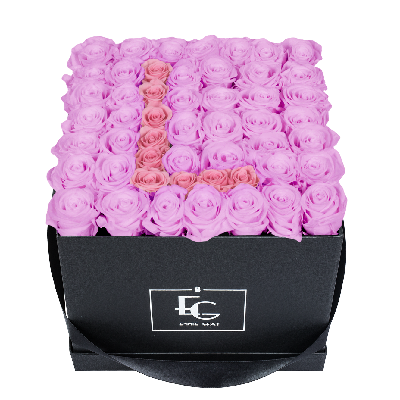 LETTER INFINITY ROSEBOX | BABY LILLI & BRIDAL PINK | L