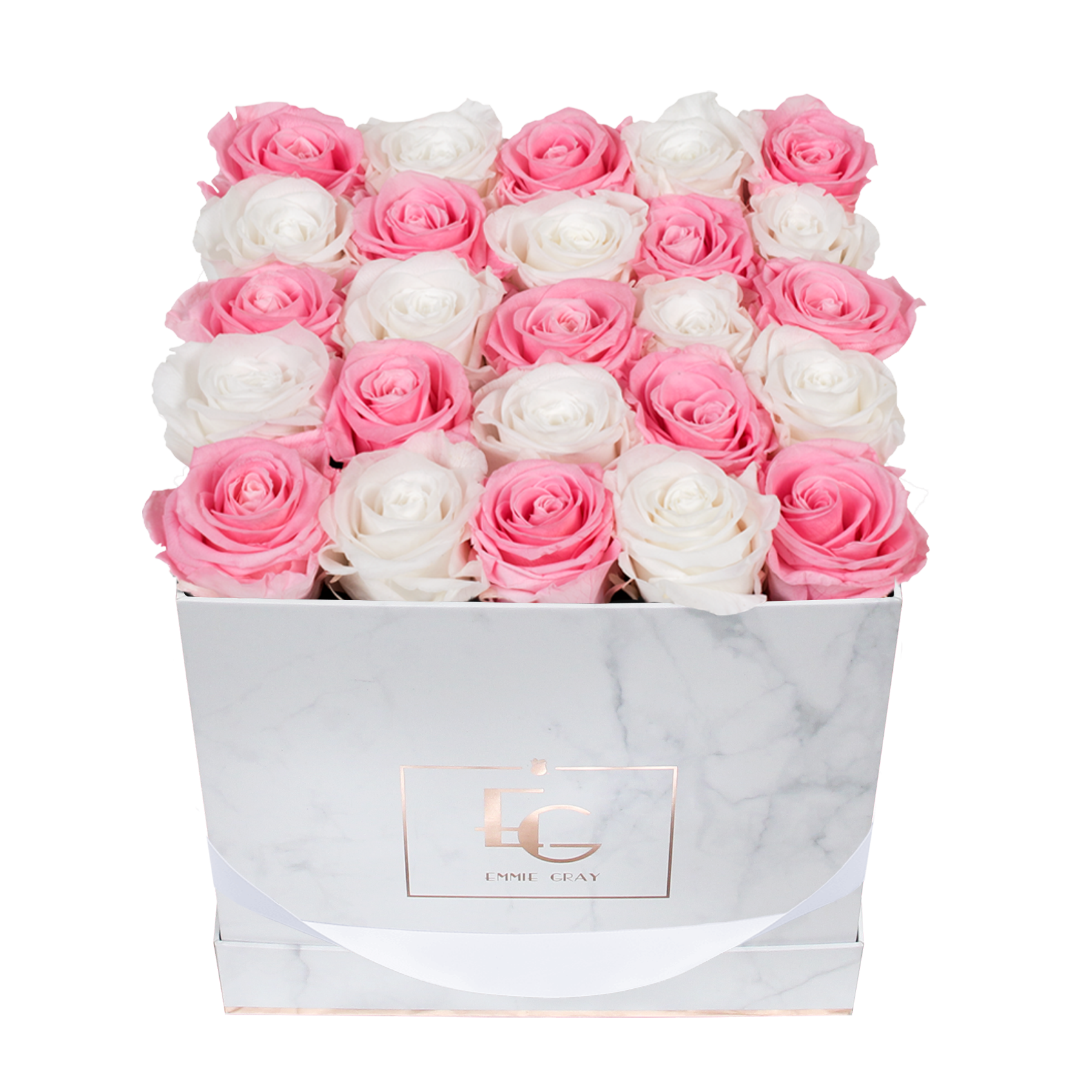 Mix Infinity Rosebox | Bridal Pink & Pure White | M