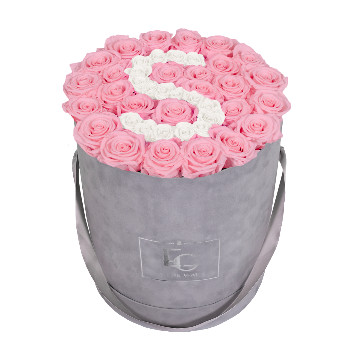 LETTER INFINITY ROSEBOX | BRIDAL PINK & PURE WHITE | L